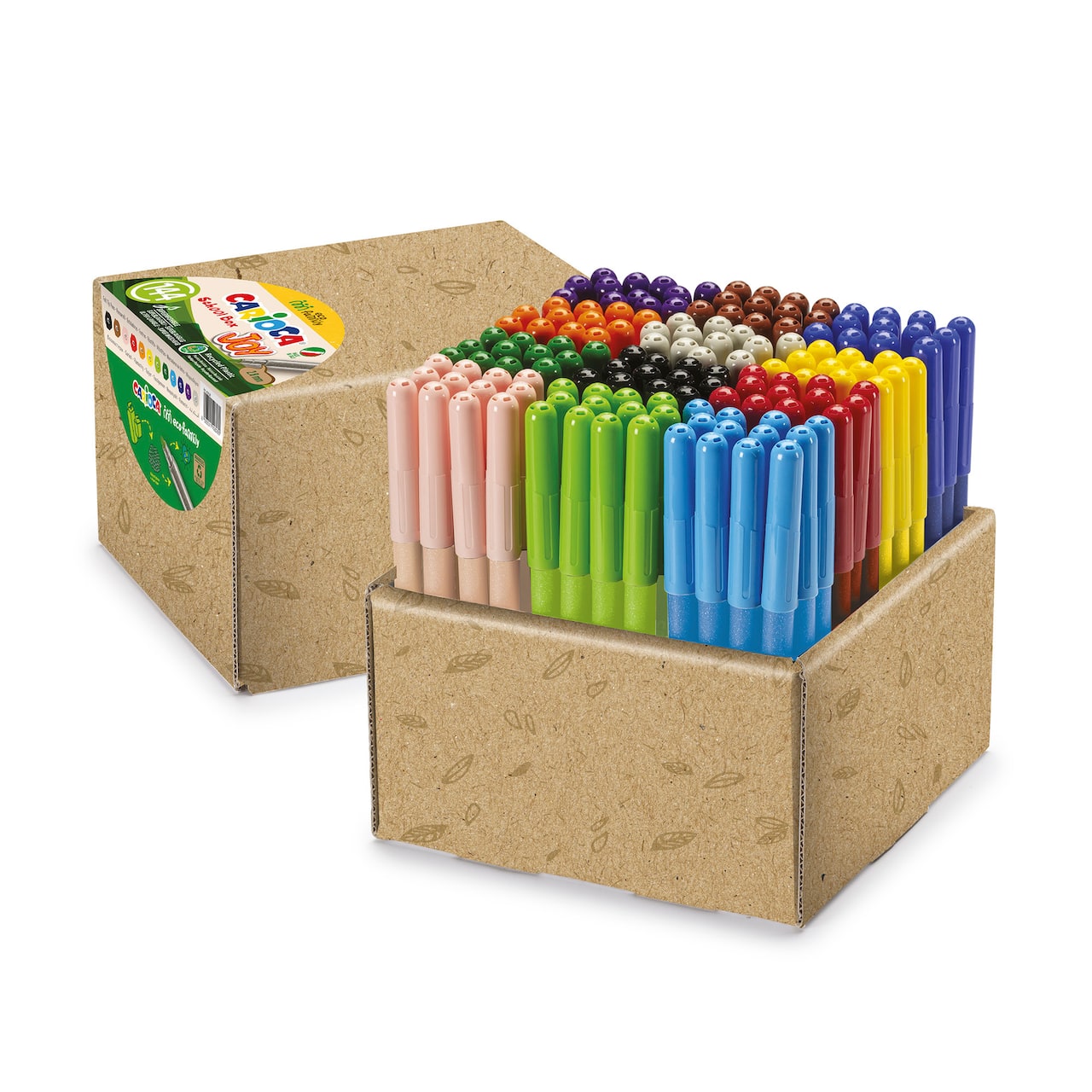 CARIOCA® Eco Family Joy 2.8 mm Fine Tip Washable Felt Tip Pen School Box Set